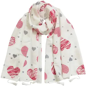 شال زنانه طرح قلبی مدل A32-2023 کد 0347