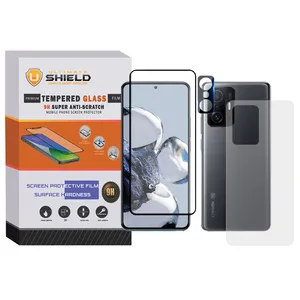 محافظ لنز دوربین آلتیمیت شیلد مدل 3D-UGB مناسب برای گوشی موبایل شیائومی Mi 11T / 11T pro به همراه محافظ پشت گوشی و محافظ صفحه نمایش گوشی