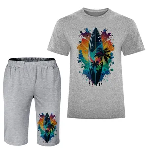 ست تی شرت و شلوارک مردانه مدل جزیره کد A82