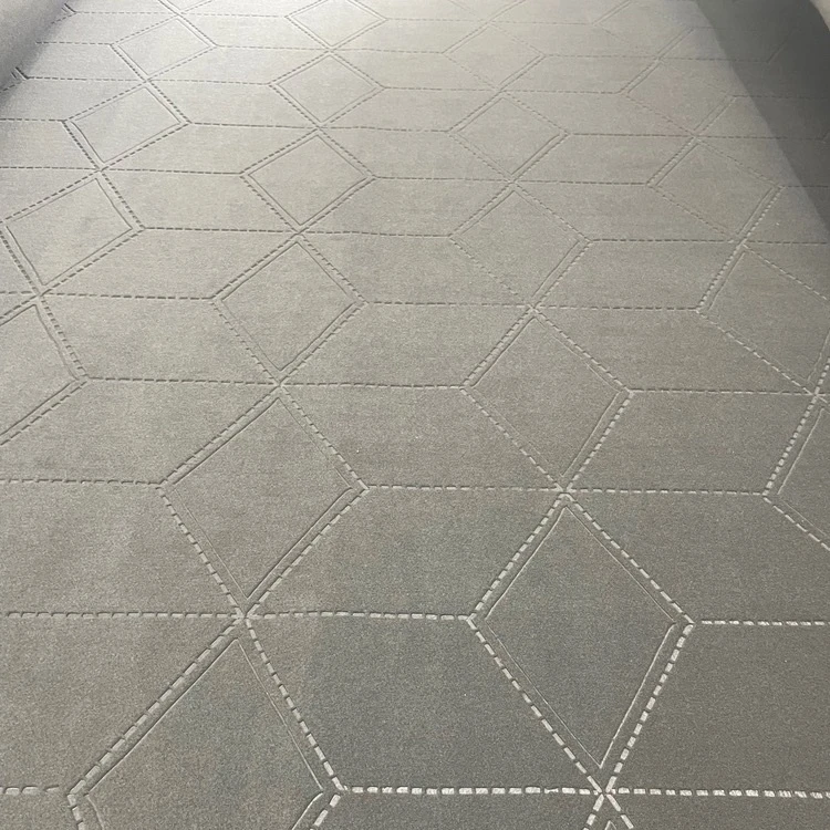 موکت مدل ترنج رنگ طوسی