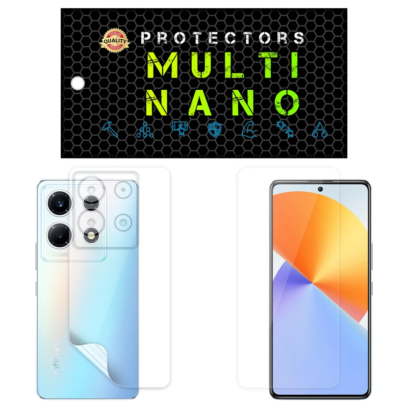 محافظ صفحه نمایش مولتی نانو مدل X-SFT مناسب برای گوشی موبایل انفینیکس Note 30 VIP به همراه محافظ پشت گوشی
