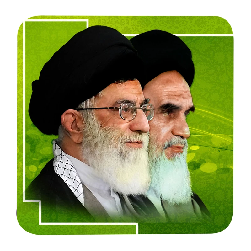 مگنت طرح رهبر حضرت سید علی خامنه ای و امام خمینی کد G1048