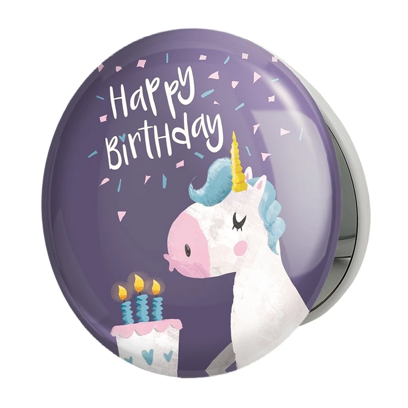 آینه جیبی خندالو طرح تولد مدل تاشو کد 28081 