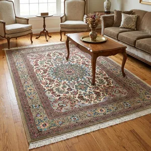 1.5m Hand-Woven Rug, Lachak-Vase Design, Cream, MS123