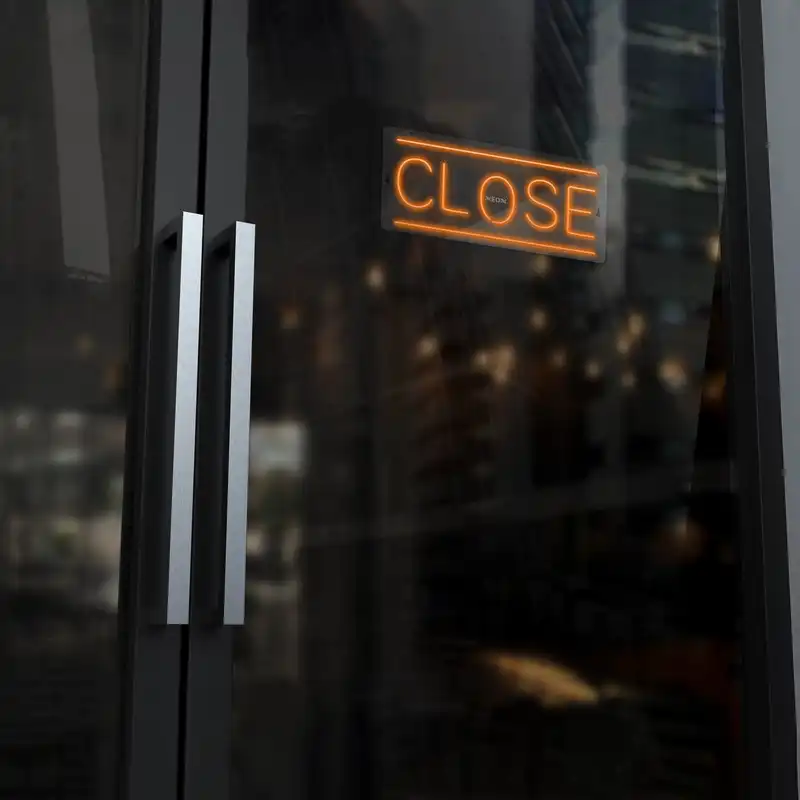 چراغ دیواری نئون دیزاین طرح Close_ORG