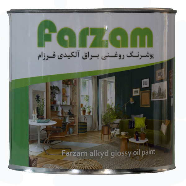رنگ روغنی براق سبز روشن فرزام کد 6024 حجم 250 میلی لیتر