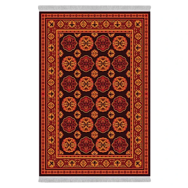 فرش پارچه‌ای دفه مدل فرشینه طرح مدرن کد 8055