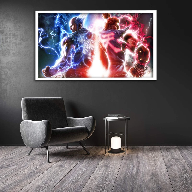 تابلو نوری بکلیت طرح بازی Tekken مدل لایت باکس W90