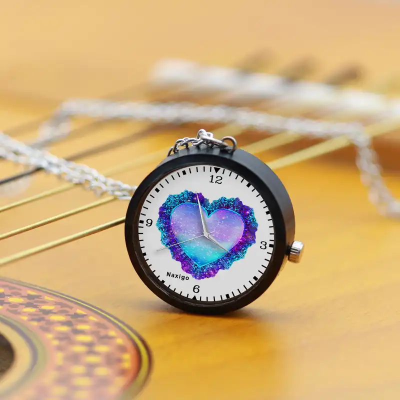 ساعت گردنبندی عقربه ای ناکسیگو مدل قلب کد NF12628