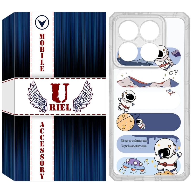 کاور یوریل مدل Clear کد 30 طرح کهکشان مناسب برای گوشی موبایل شیائومی 14T / 14T Pro