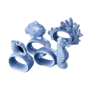 حلقه دستمال مدل AQUARIUM بسته 4 عددی