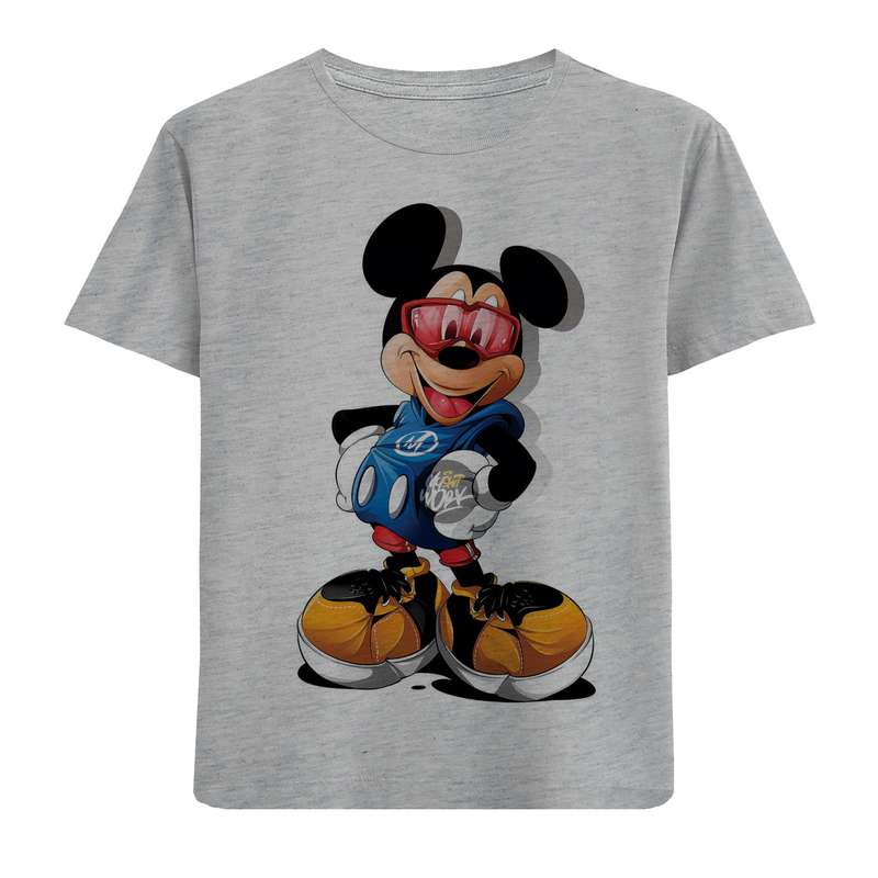 تی شرت آستین کوتاه بچگانه مدل میکی F848 WOK