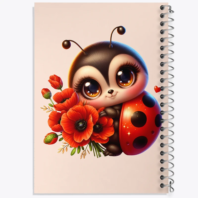 دفتر لیست خرید 50 برگ خندالو طرح کفشدوزک کیوت کد F7693