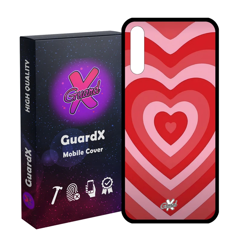 کاور گارد ایکس طرح قلب مدل Glass10511 مناسب برای گوشی موبایل سامسونگ Galaxy A30s/A50/A50s