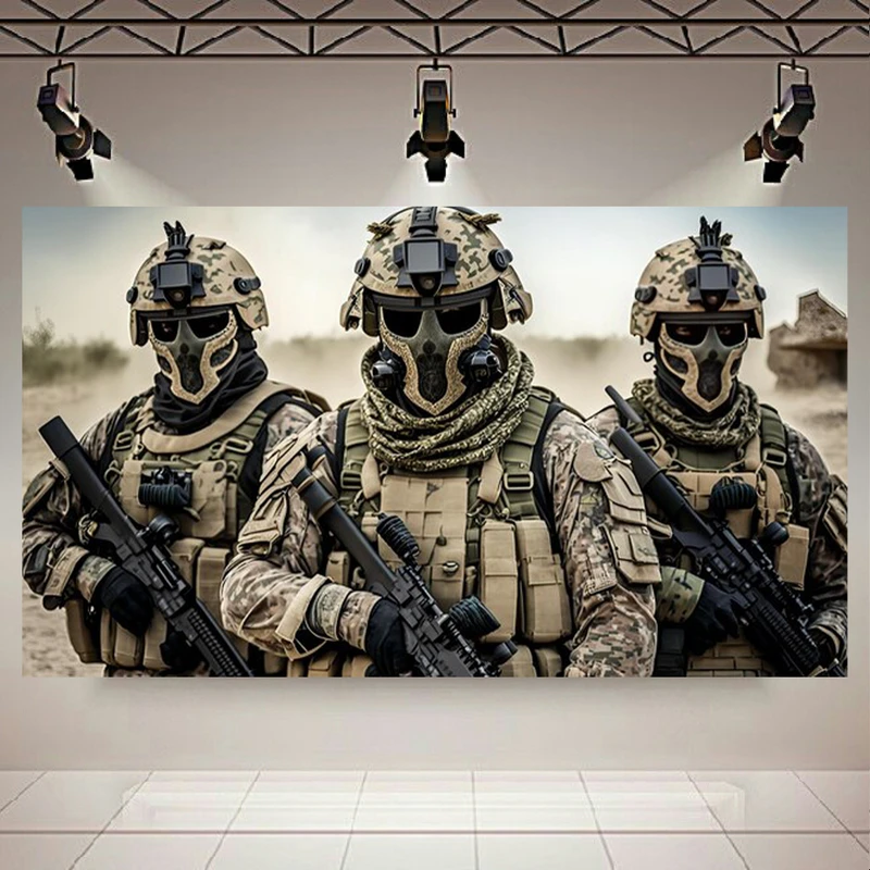 تابلو بوم طرح مخمل گیم مدل نیروی ویژه کد AR303801