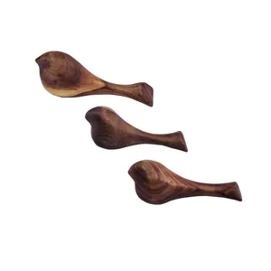 مجسمه مدل پرنده چوبی کد ۱۲۳ مجموعه سه‌ عددی