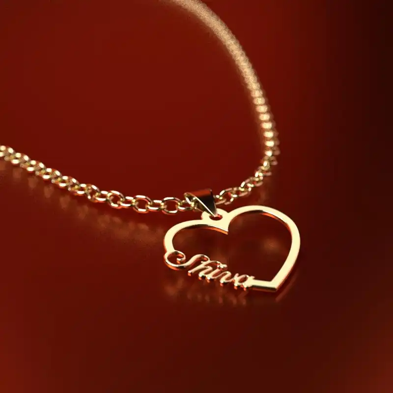 گردنبند طلا 18 عیار زنانه مدوپد مدل اسم شیوا shiva کد GBB11777 به همراه باکس گل رز جاویدان