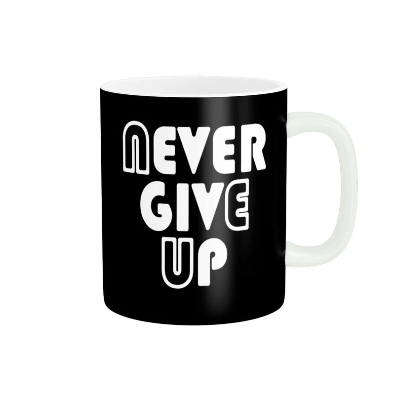 ماگ پاد آفرین طرح جمله انگیزشی  Never give up کد 2011