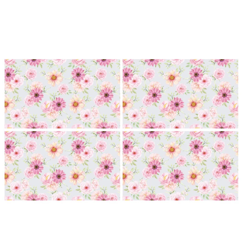 زیربشقابی مدل گلدار کد F2ZI1001 مجموعه 4 عددی