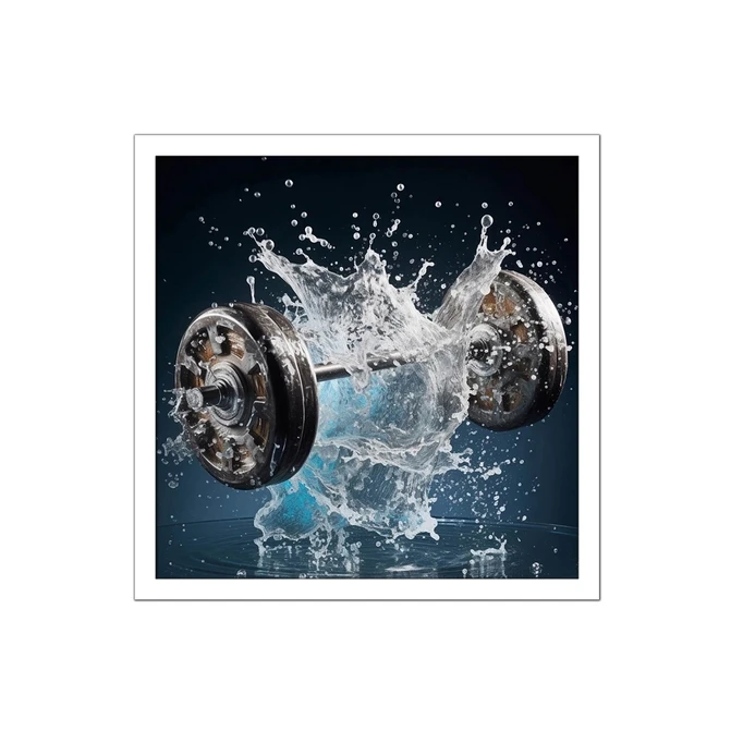 تابلو نوری بکلیت طرح وزنه و ورزش بدنسازی مدل لایت باکس W-MID-20782