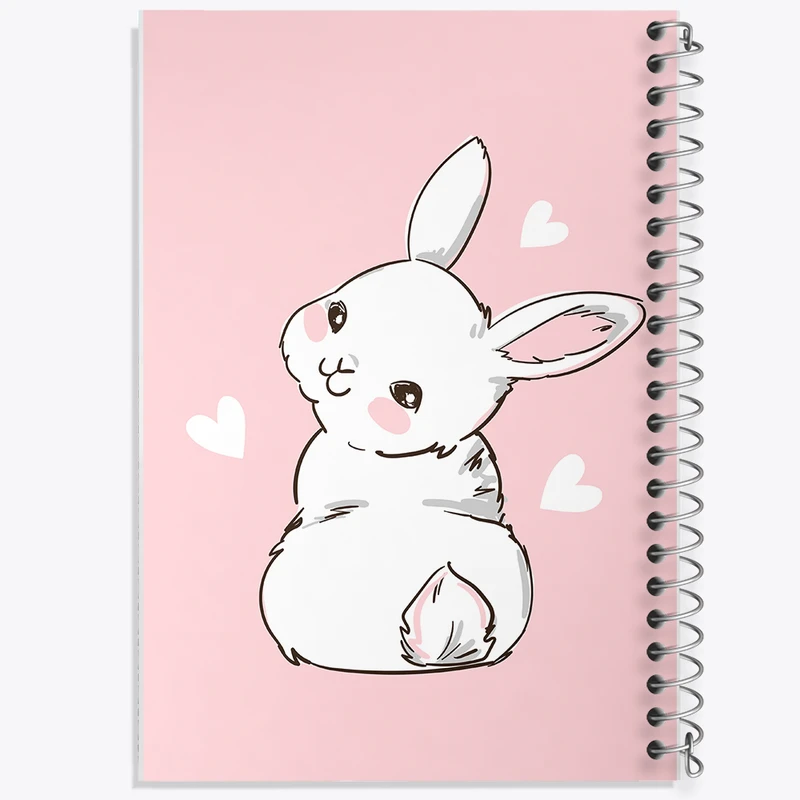 دفتر ژورنال نویسی 50 برگ خندالو مدل نقطه ای طرح خرگوش کیوت کد N848