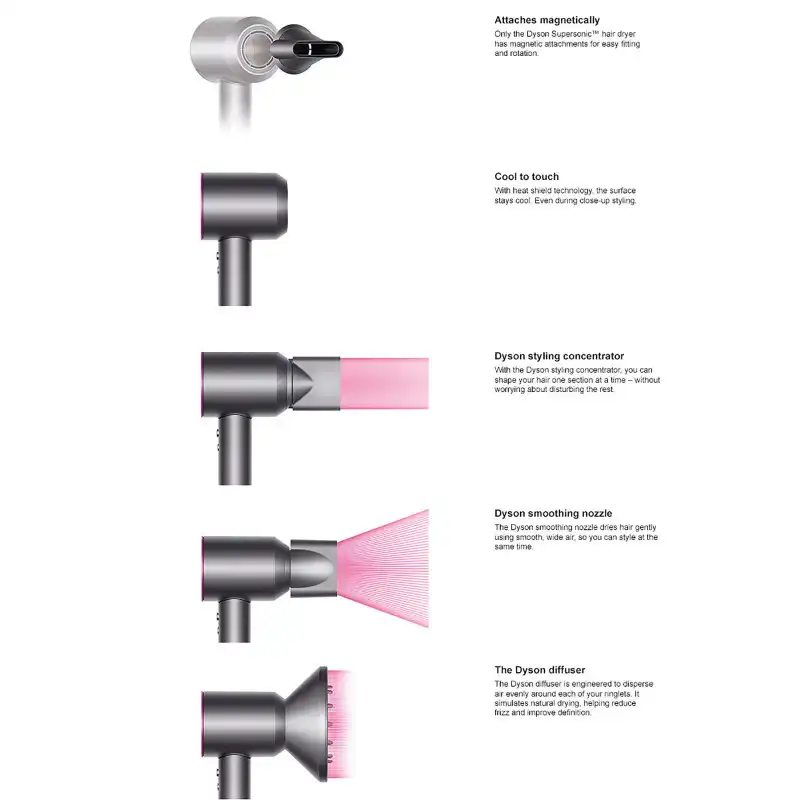 سشوار حرفه ای دایسون مدل سوپرسونیک HD03