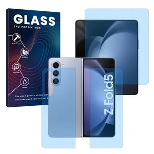 Glass Eye Care model anti-blue ray screen protector suitable for Samsung Galaxy Z Fold 5 mobile phone along with back protector