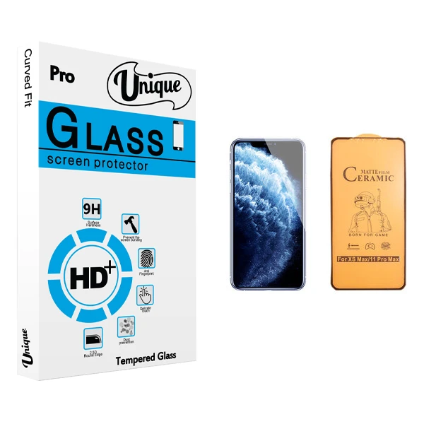 محافظ صفحه نمایش سرامیکی يونيک مدل +Clear مناسب برای گوشی موبایل اپل iPhone 11 Pro Max