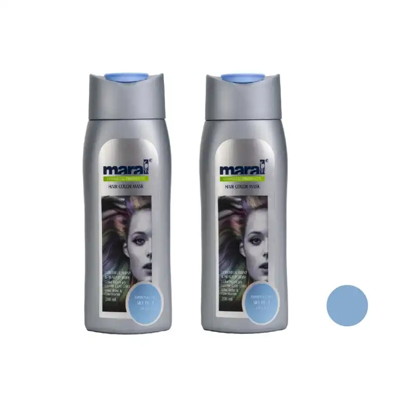 شامپو رنگساژ مارال شماره 9.01 حجم 400 میلی لیتر رنگ اسکای بلو مجموعه دو عددی