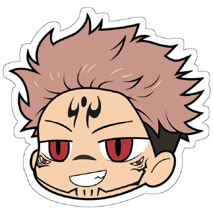 استیکر مدل Jujutsu Kaisen Sukuna Chibi Head