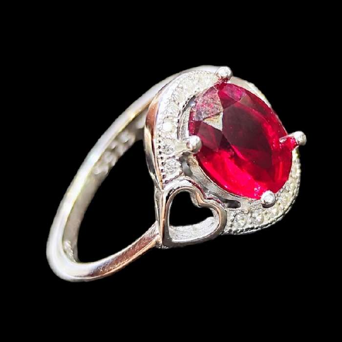 انگشتر نقره زنانه مدل سنگ یاقوت کد 65 انگشتر نقره زنانه مدل سنگ یاقوت کد 65