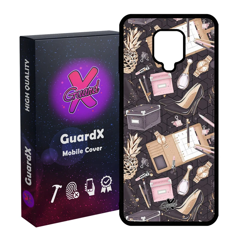 کاور گارد ایکس طرح دخترانه مدل Glass10310 مناسب برای گوشی موبایل شیائومی Redmi Note 9S / Note 9 Pro / Note 9 Pro Max