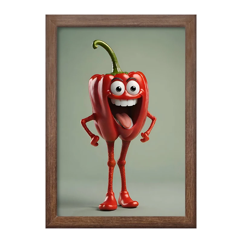 تابلو خندالو طرح فلفل دلمه ای بامزه کد F8619