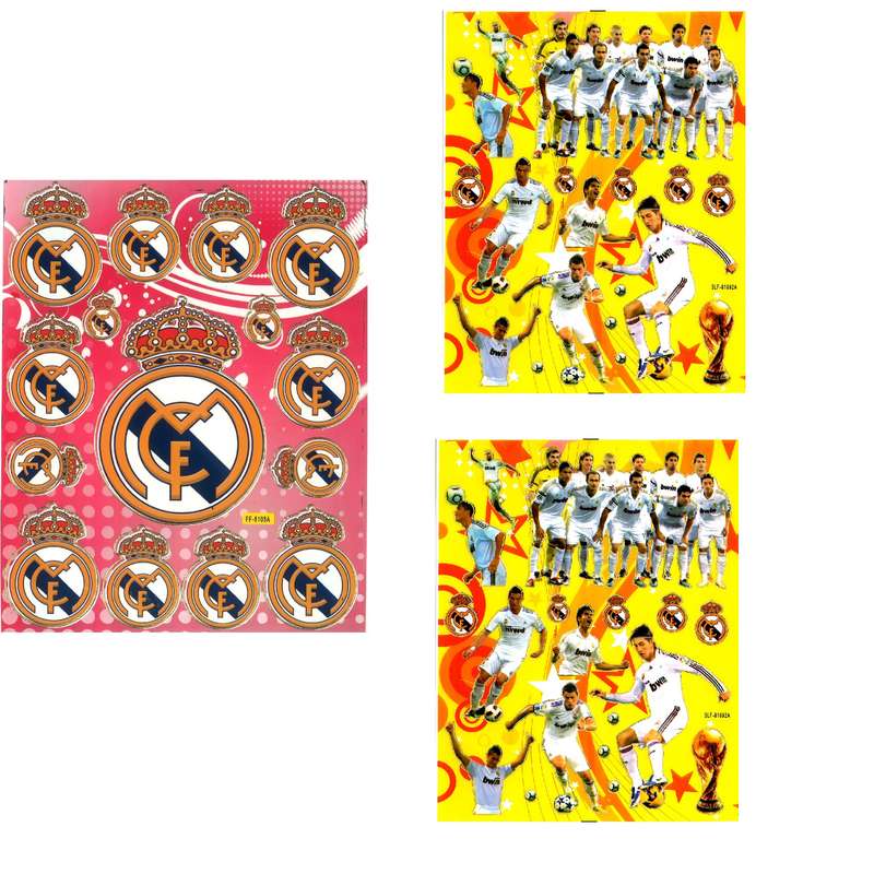 استیکر کودک مدل رئال مادرید بسته 3 عددی