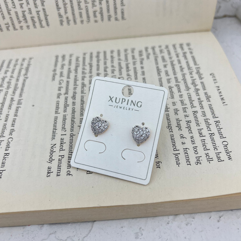 گوشواره زنانه ژوپینگ مدل قلب کد E5062 گوشواره زنانه ژوپینگ مدل قلب کد E5062