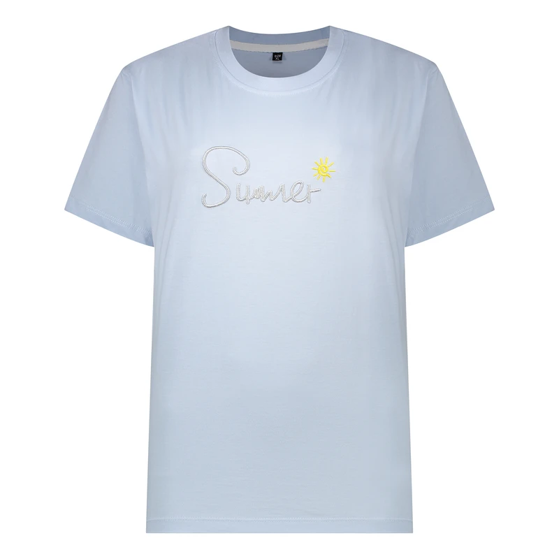 تی شرت آستین کوتاه زنانه مدل رگولار سامر