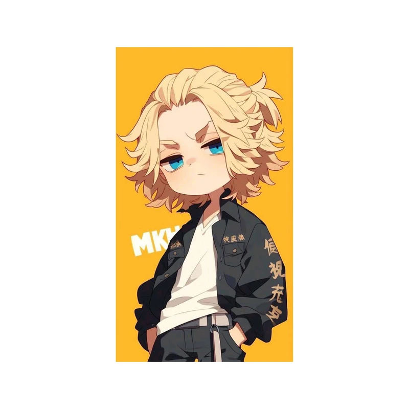 استیکر لپ تاپ و موبایل مدل انیمه طرح توکیو ریونجرز مانجیرو سانو مایکی Tokyo Revengers Manjiro Sano Mikey کد 3408