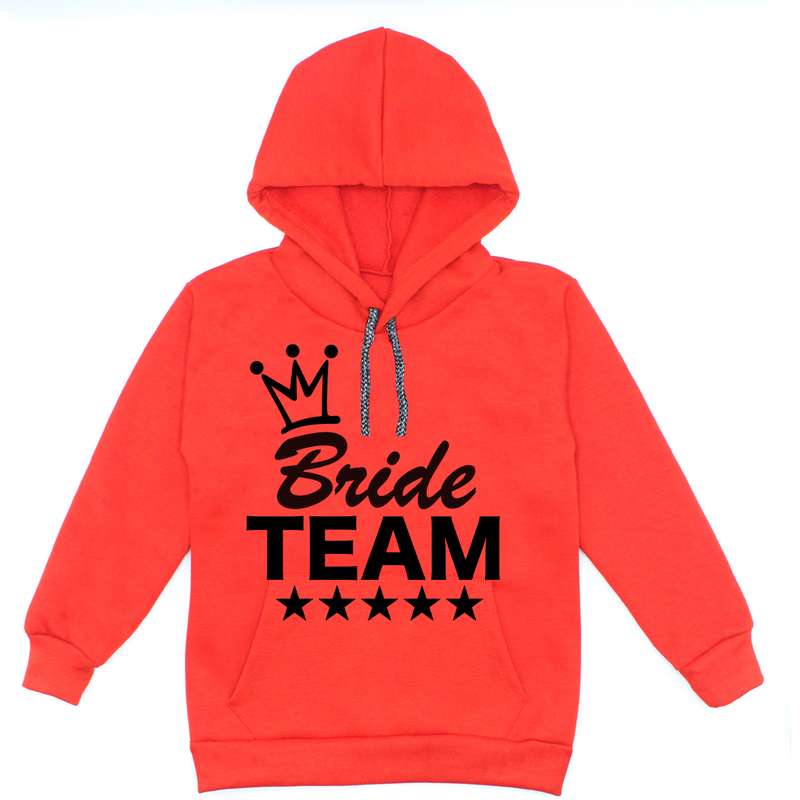 هودی دخترانه مدل A61 Team رنگ قرمز