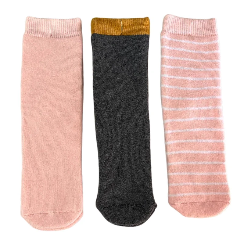 جوراب ساق بلند دخترانه مدل KK2730 مجموعه 3 عددی 