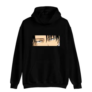هودی مردانه مدل انیمه اتک آن تیتان صورت لیوای آکرمن levi attack on titan