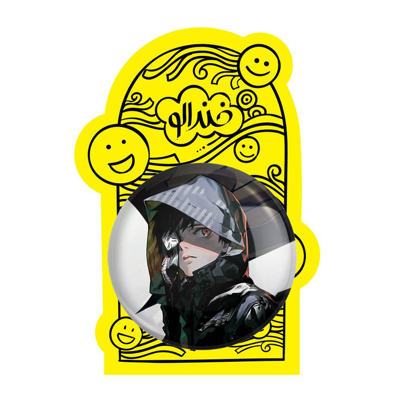 آینه جیبی خندالو مدل کانکی کن انیمه توکیو غول Tokyo Ghoul  کد 11919