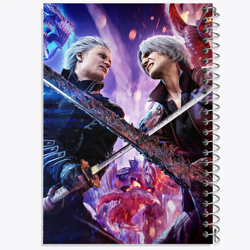 دفتر ژورنال نویسی 50 برگ خندالو مدل نقطه ای طرح بازی دویل می کرای Devil May Cry کد 30214