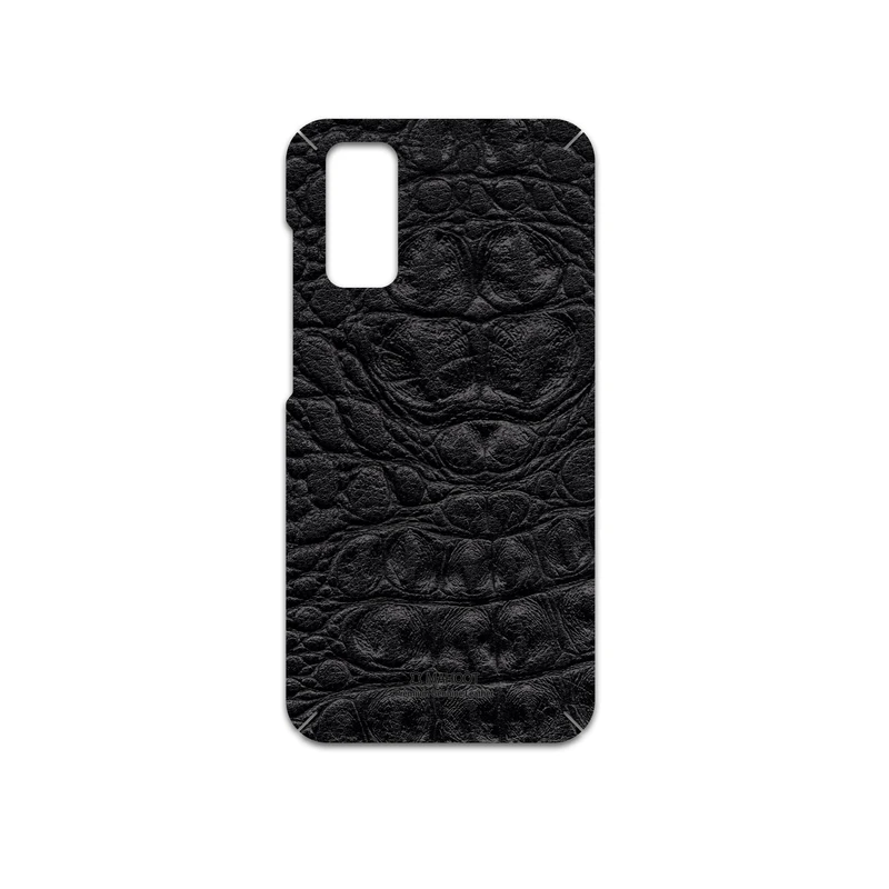 برچسب پوششی ماهوت مدل Black-Crocodile-Leather مناسب برای گوشی موبایل سامسونگ Galaxy S20
