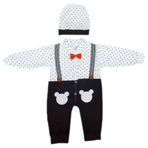 ست سرهمی و کلاه نوزادی مدل خرسی