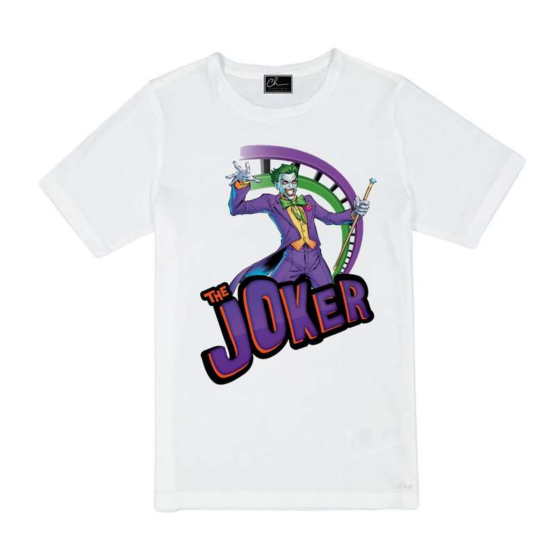 تی شرت پسرانه مدل JOKER کد J124 رنگ سفید