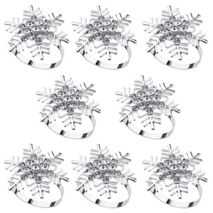 حلقه‌ دستمال مدل SNOWFLAKE مجموعه 8 عددی