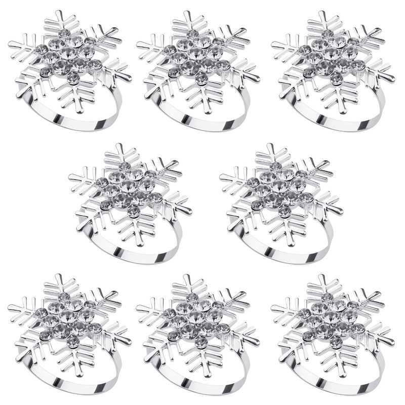 حلقه دستمال مدل SNOWFLAKE مجموعه 8 عددی