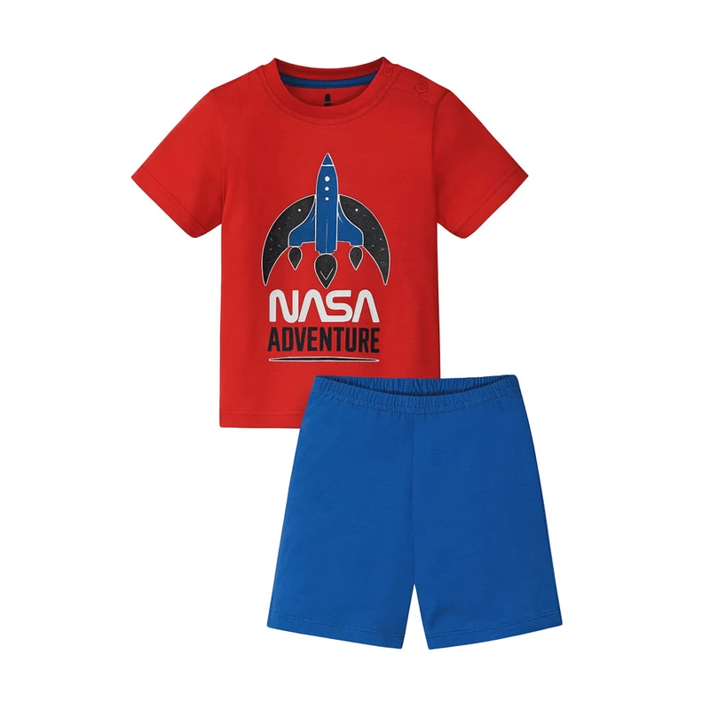 ست تی شرت و شلوارک راحتی پسرانه اسپیس مدل NASA