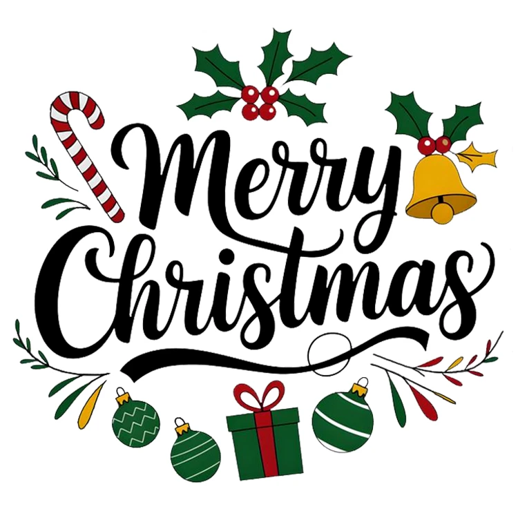 استیکر پارچه و لباس پاد آفرین مدل کریسمس کد DKST752