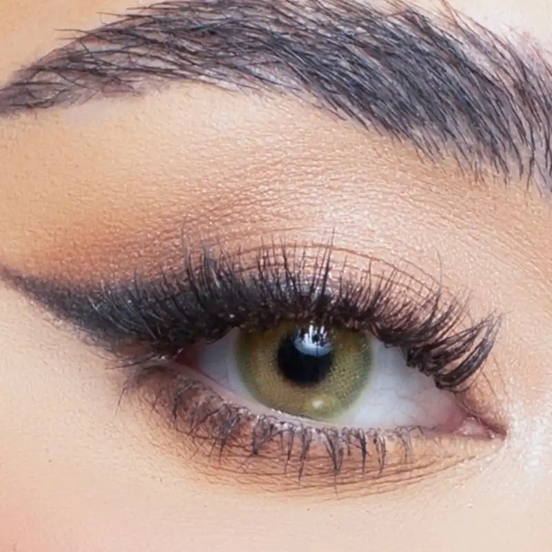 لنز چشم رویال ویژن کد 374 رنگ سبز عسلی هاله دار